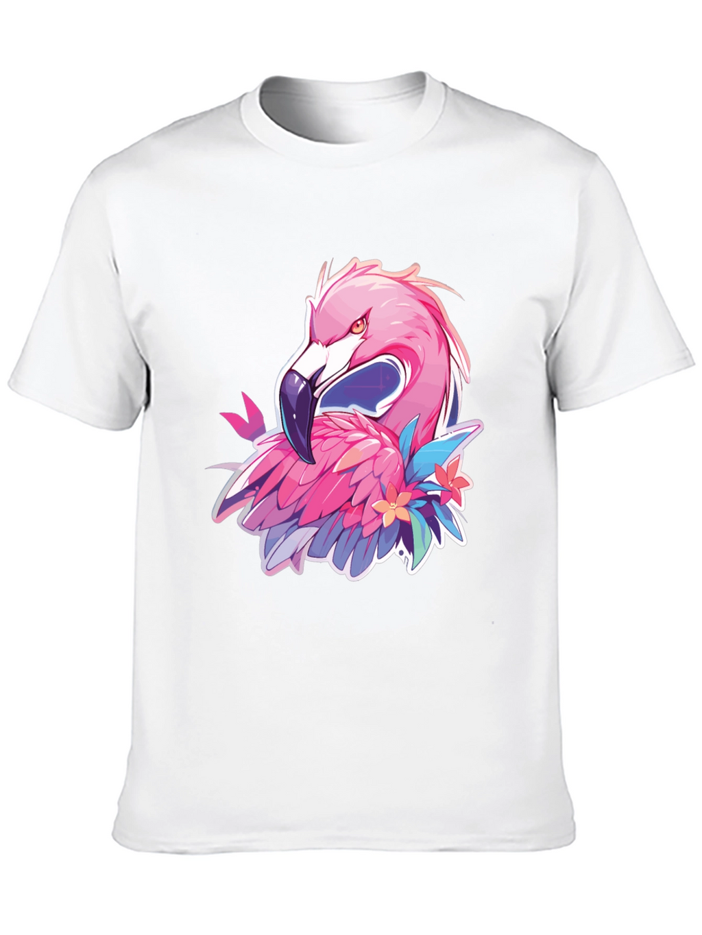 Mens Black Flamingo Graphic Tee
