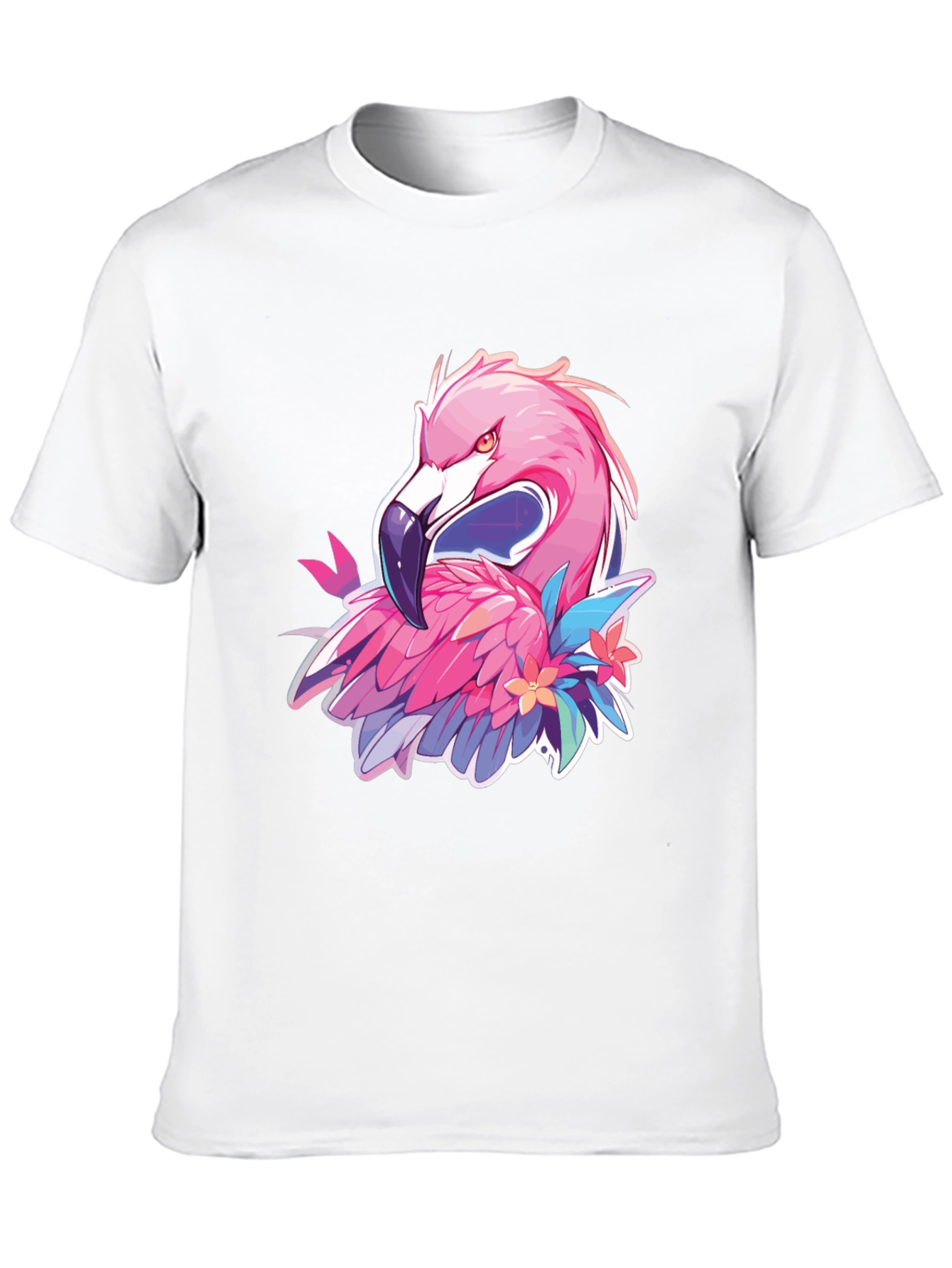 Mens Black Flamingo Graphic Tee