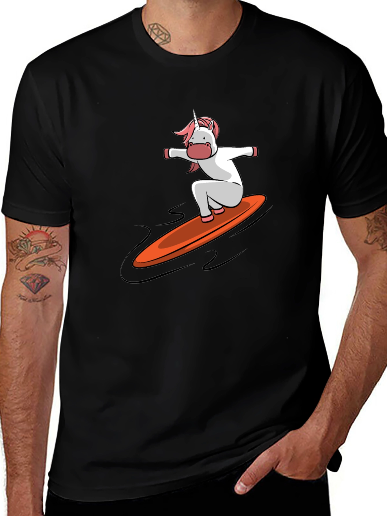 Surfing Unicorn Graphic Tee