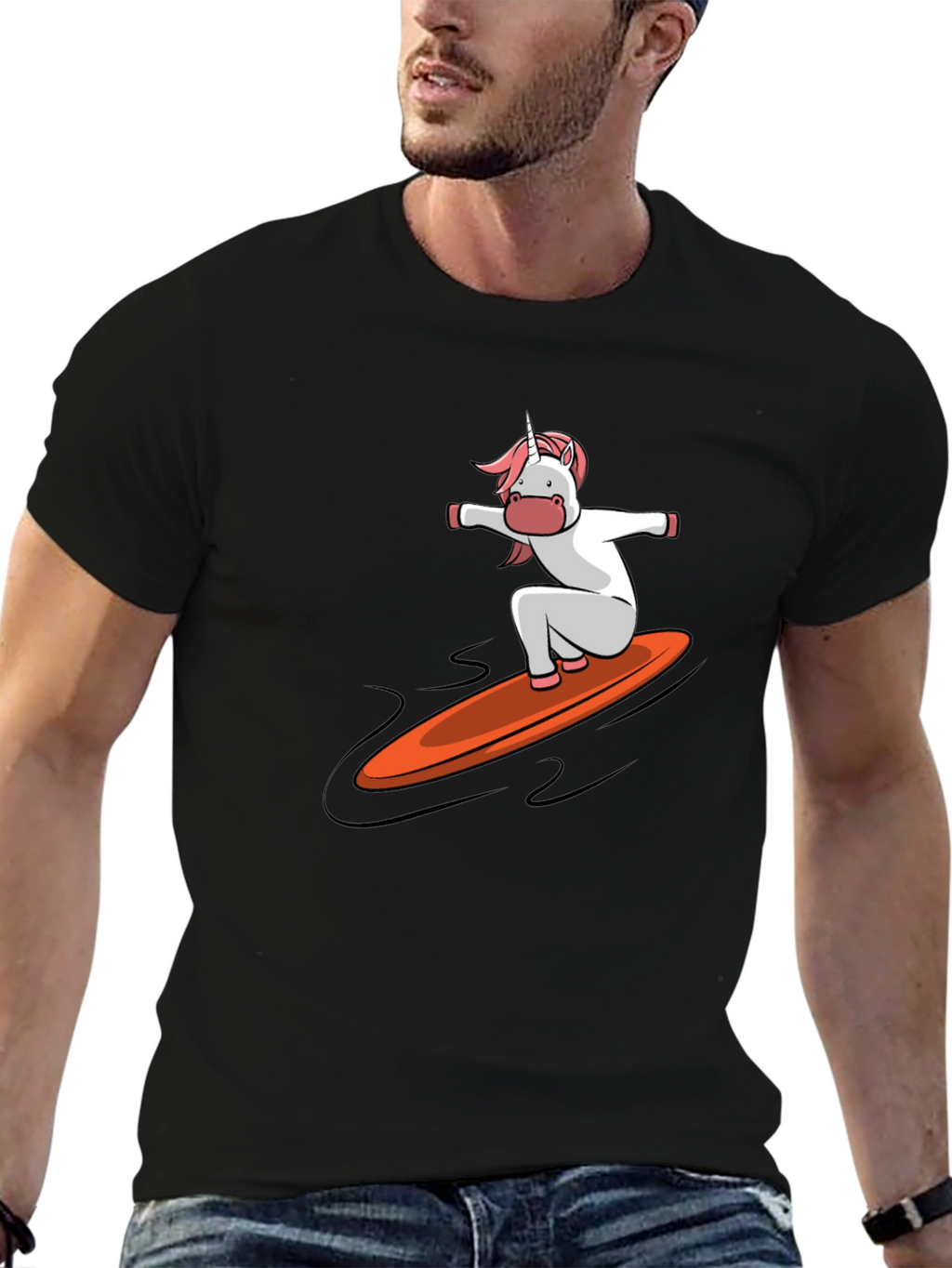 Surfing Unicorn Graphic Tee