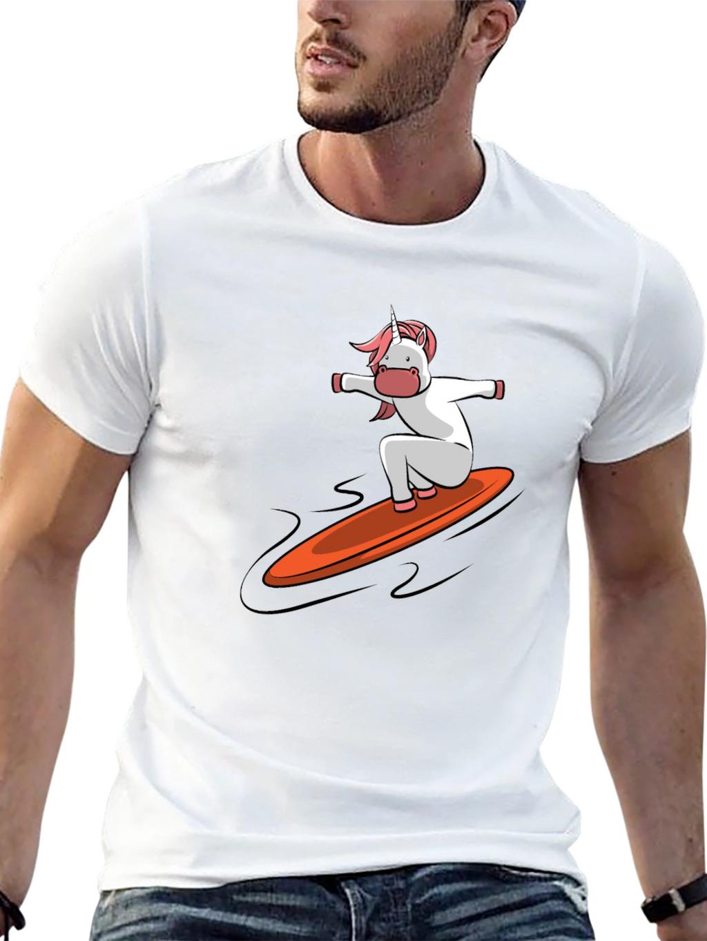 Surfing Unicorn Graphic Tee
