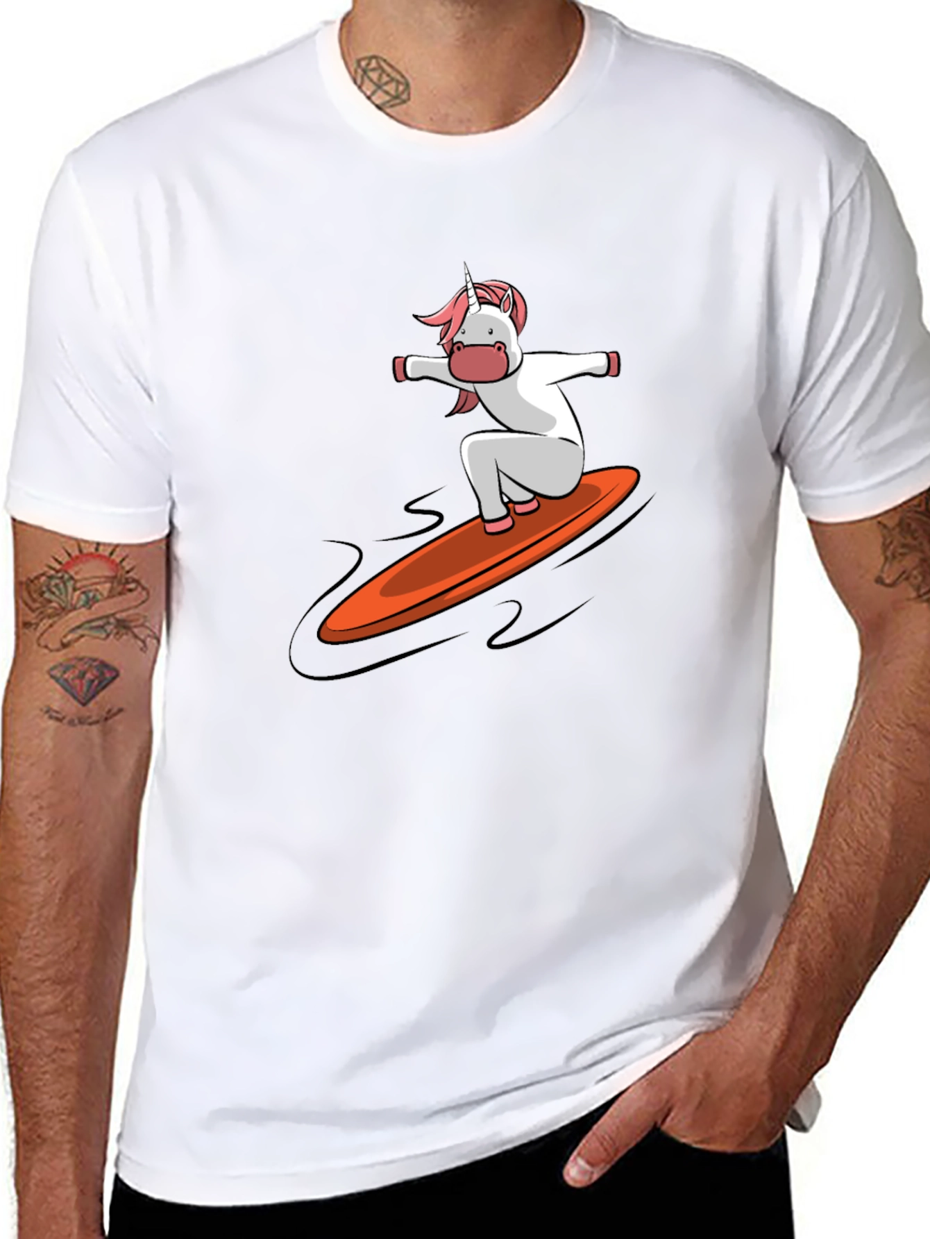 Surfing Unicorn Graphic Tee