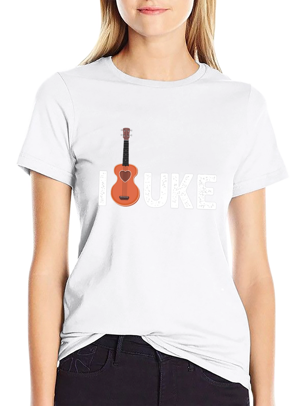 I Heart UKE T-Shirt - Ukulele Lover Tee
