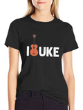 I Heart UKE T-Shirt - Ukulele Lover Tee