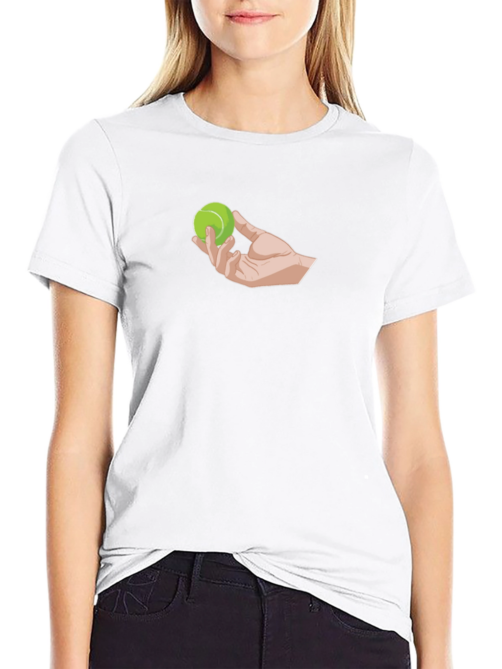 Hand Holding Tennis Ball Graphic Tee