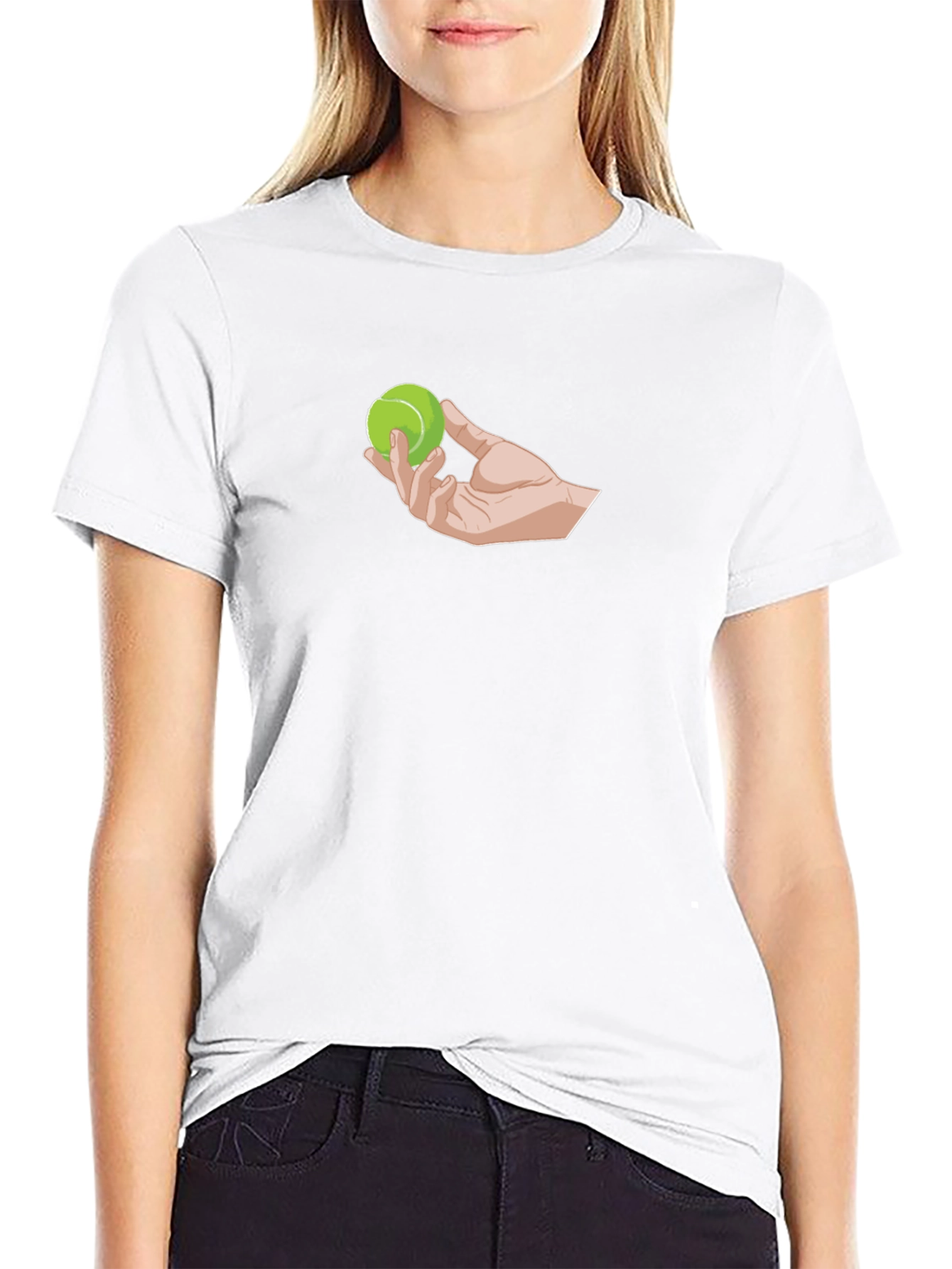 Hand Holding Tennis Ball Graphic Tee