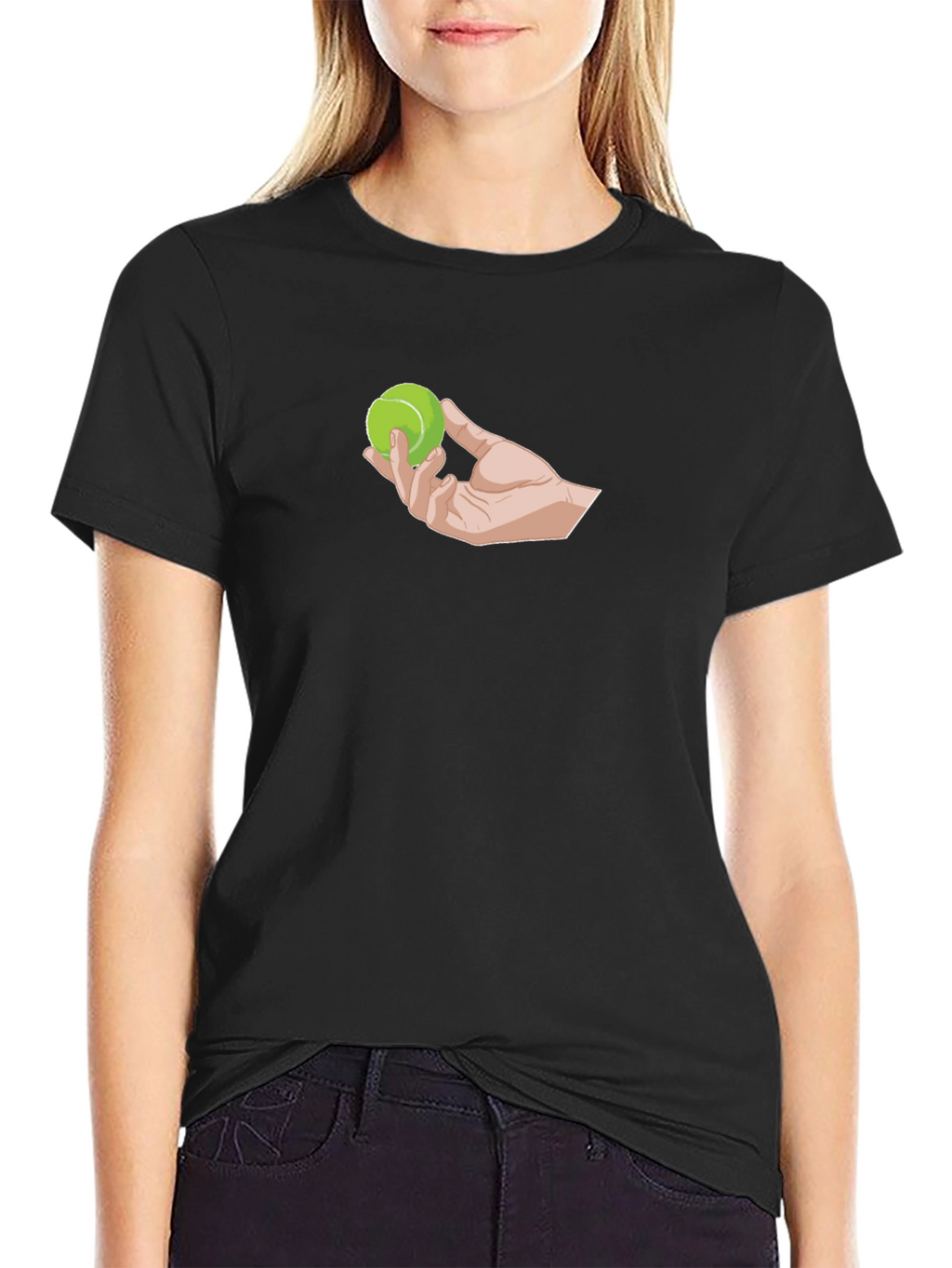 Hand Holding Tennis Ball Graphic Tee