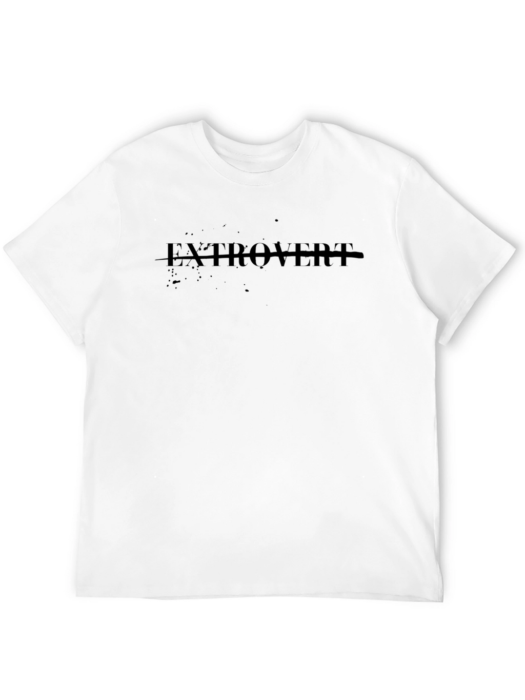 Extrovert Graphic Tee - Classic Black Cotton T-Shirt