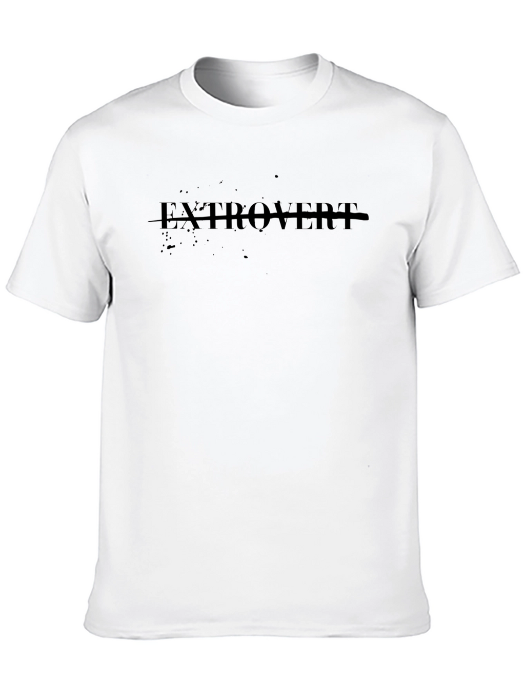 Extrovert Graphic Tee - Classic Black Cotton T-Shirt