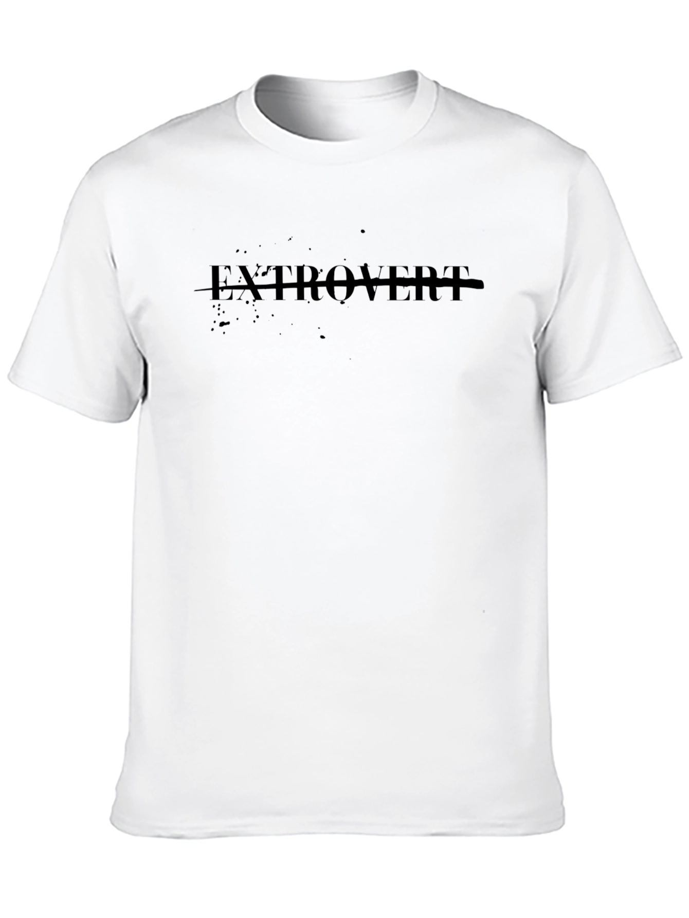 Extrovert Graphic Tee - Classic Black Cotton T-Shirt