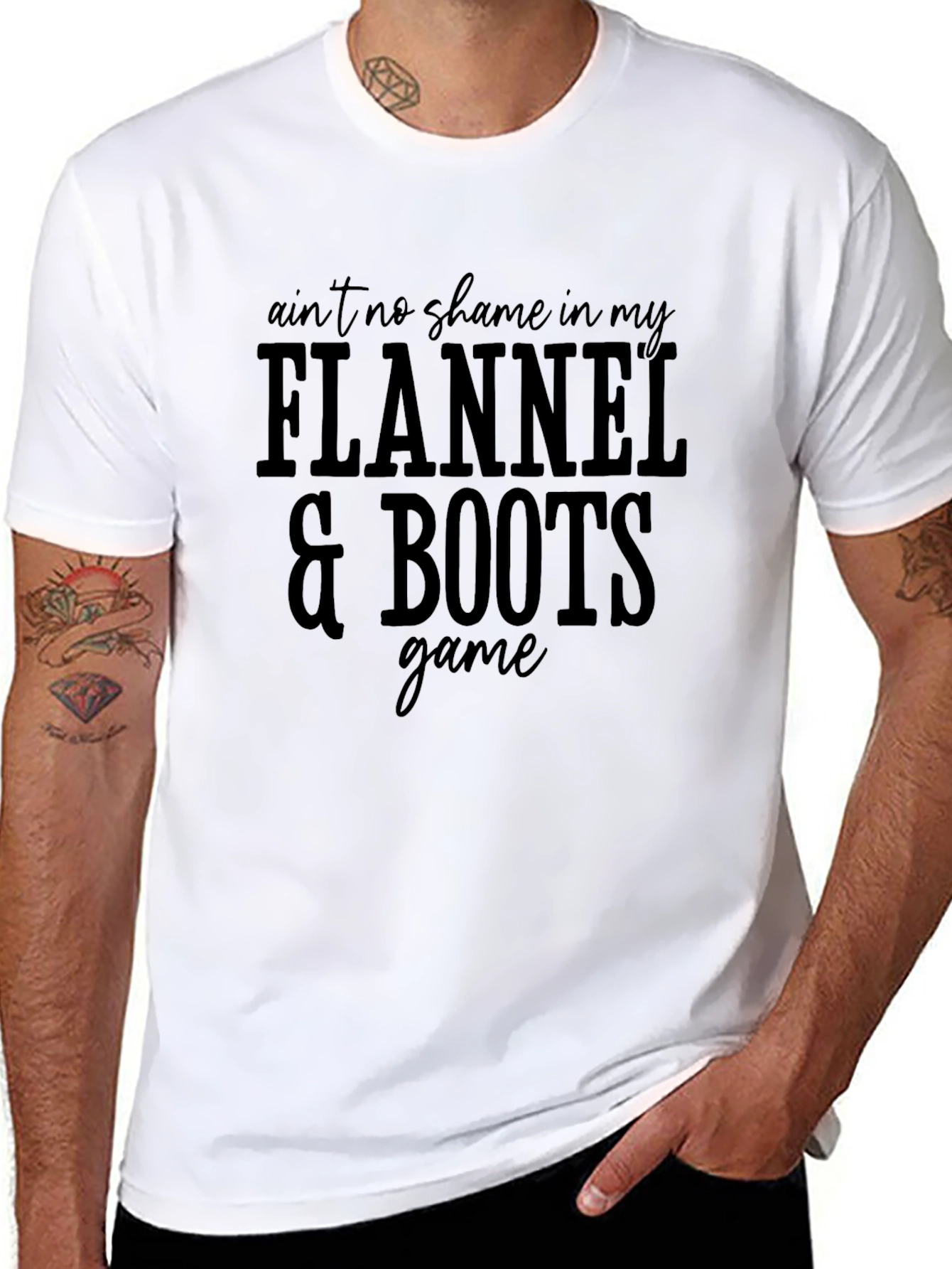 Flannel & Boots Graphic Tee - Stylish Comfort