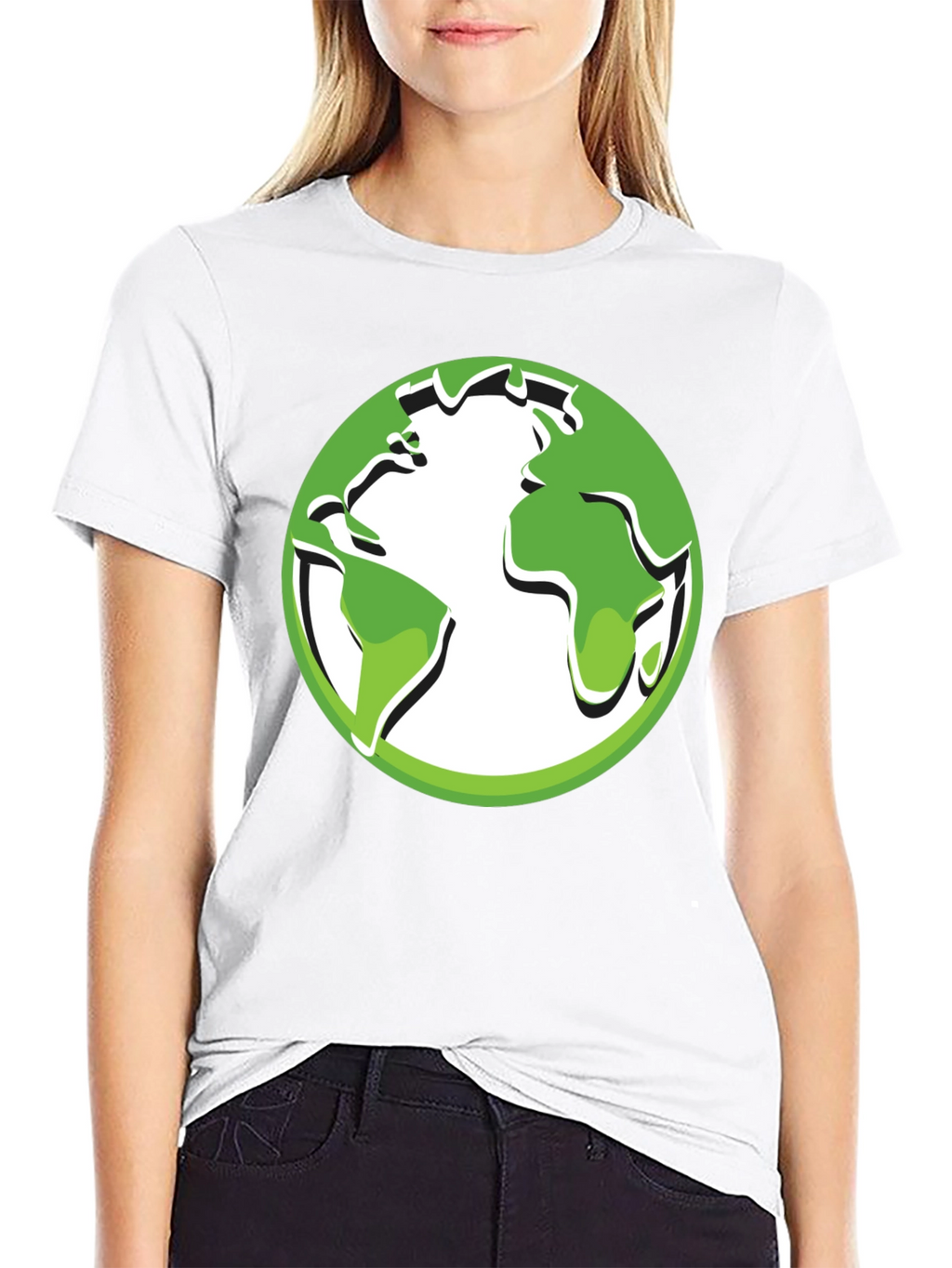 Eco-Friendly Earth Graphic Tee - Black