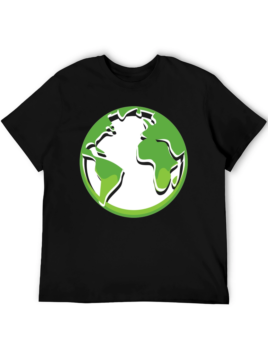 Eco-Friendly Earth Graphic Tee - Black
