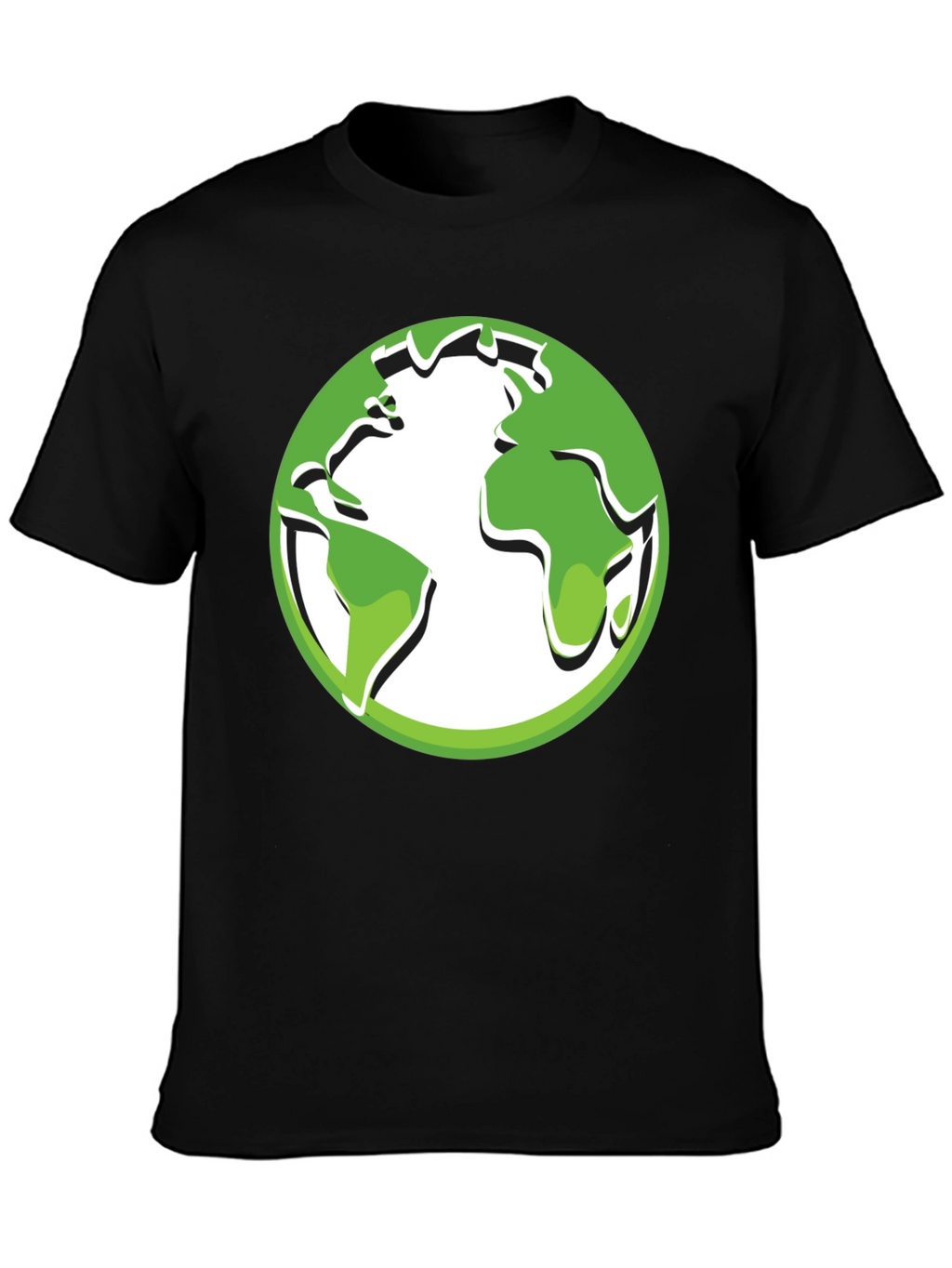 Eco-Friendly Earth Graphic Tee - Black
