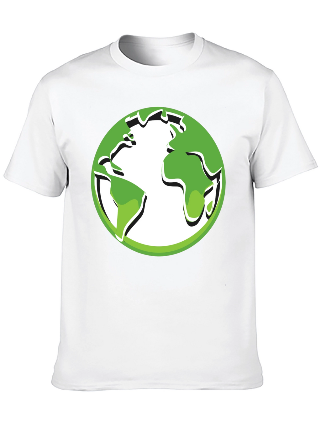 Eco-Friendly Earth Graphic Tee - Black