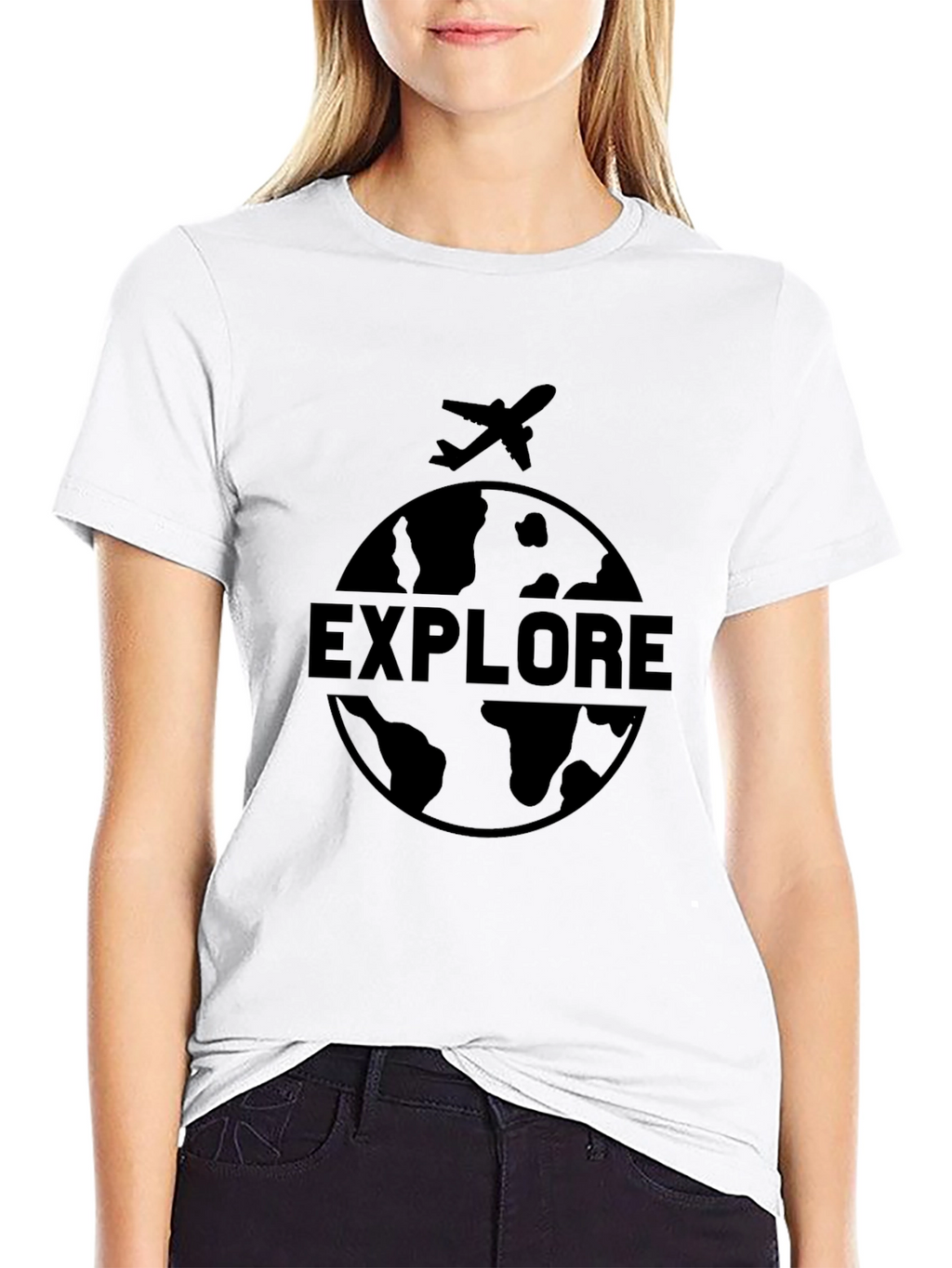 Explore Globe Graphic Tee - Black