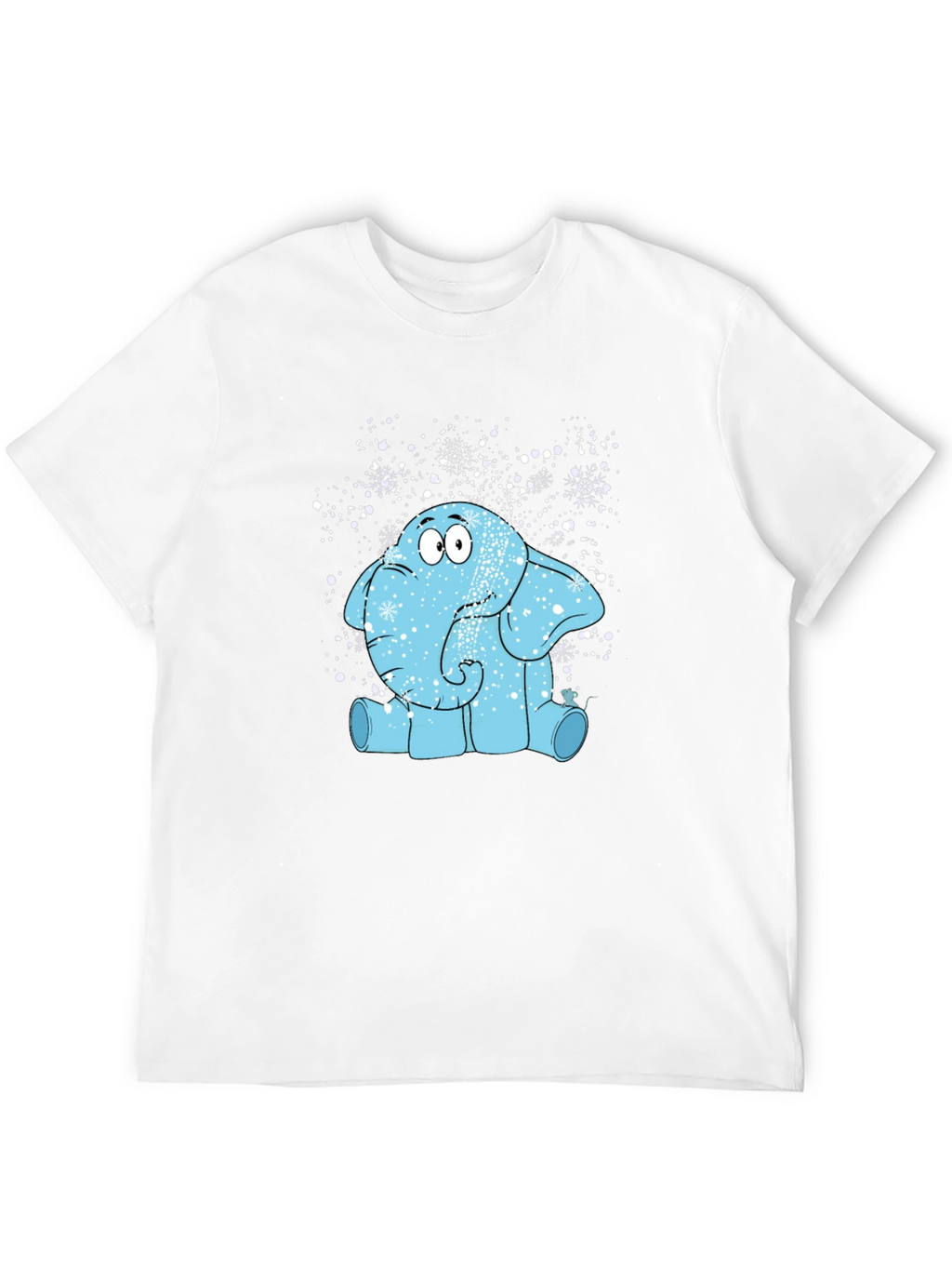 Cartoon Elephant in Snow T-Shirt