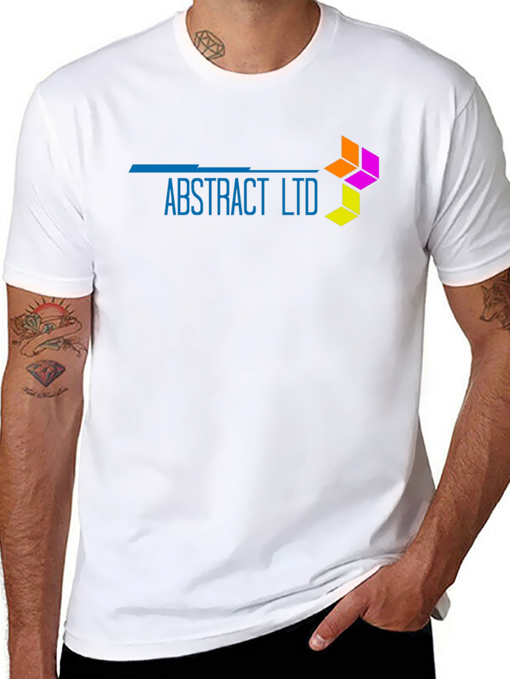 Abstract Ltd Black T-Shirt - Modern Design