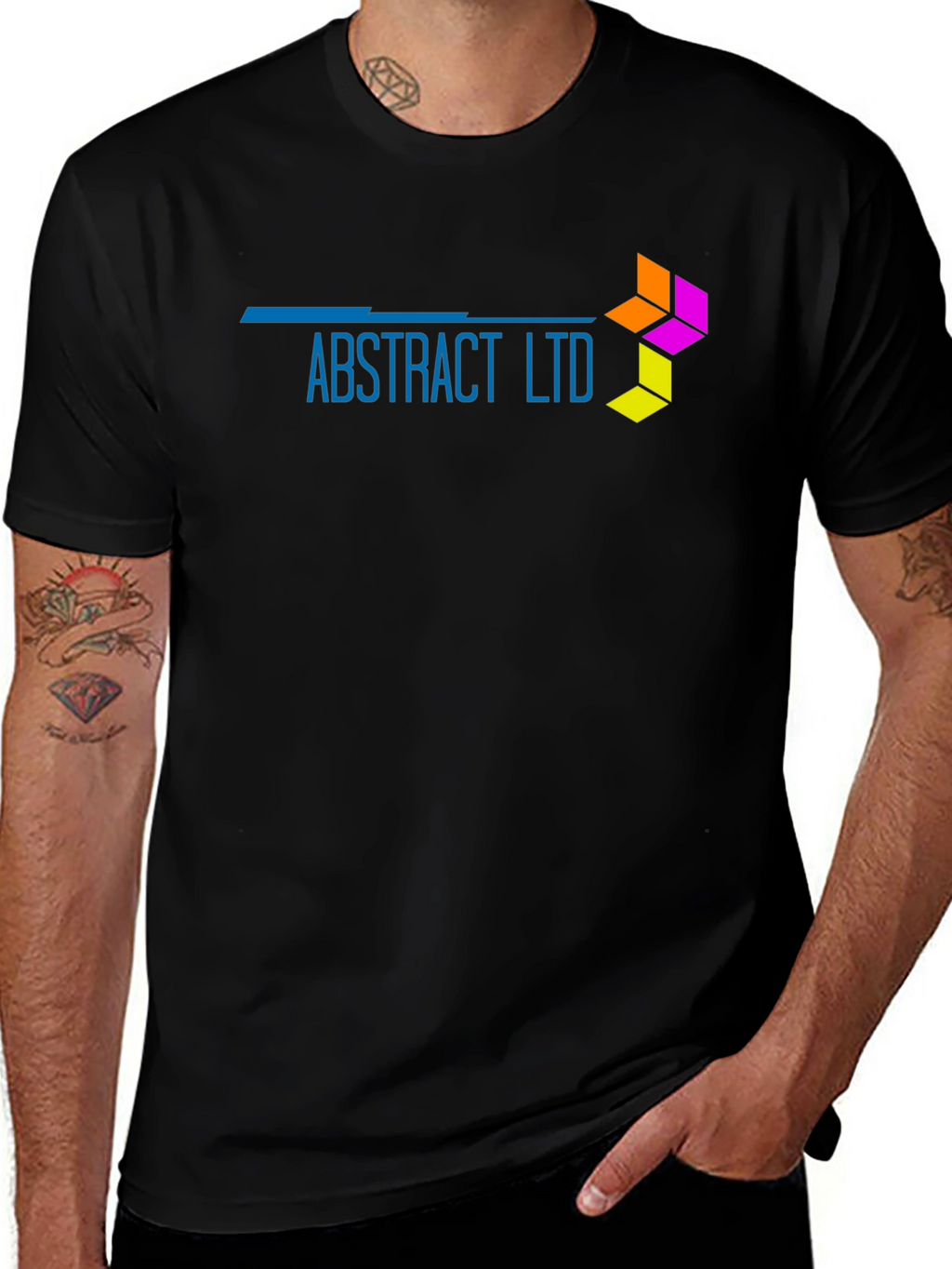 Abstract Ltd Black T-Shirt - Modern Design