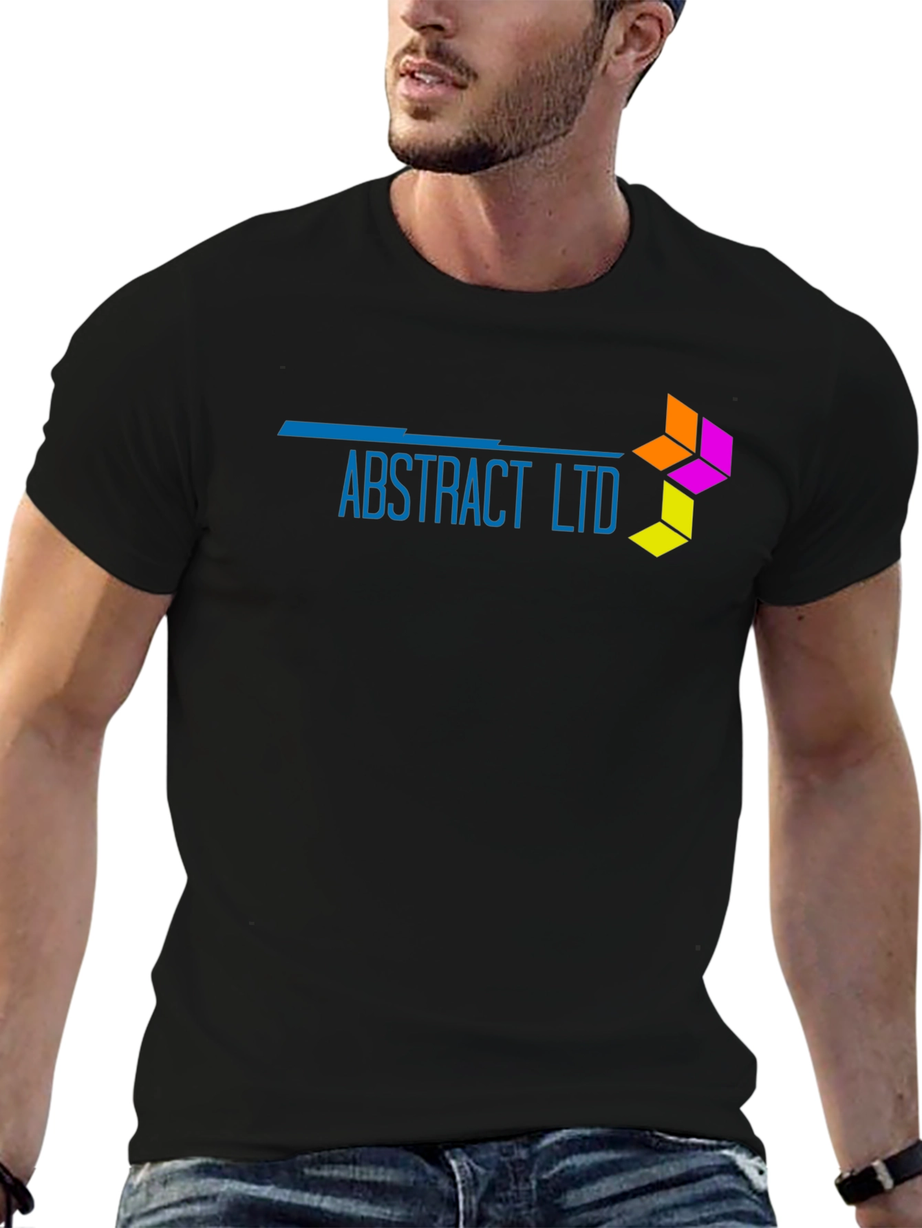 Abstract Ltd Black T-Shirt - Modern Design