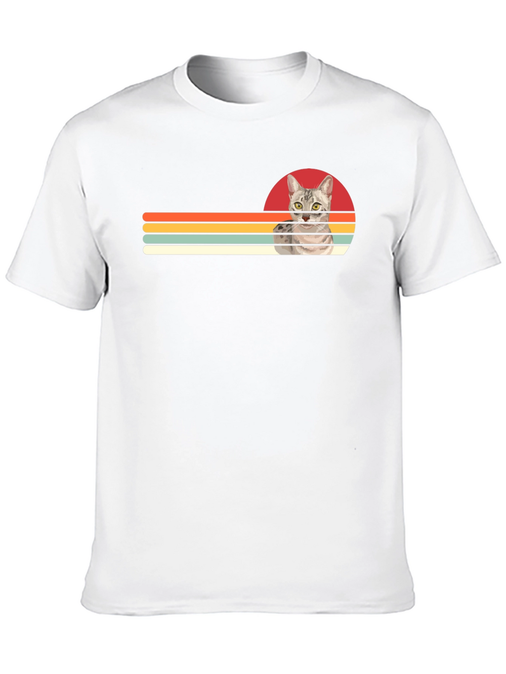 Retro Cat Graphic T-Shirt