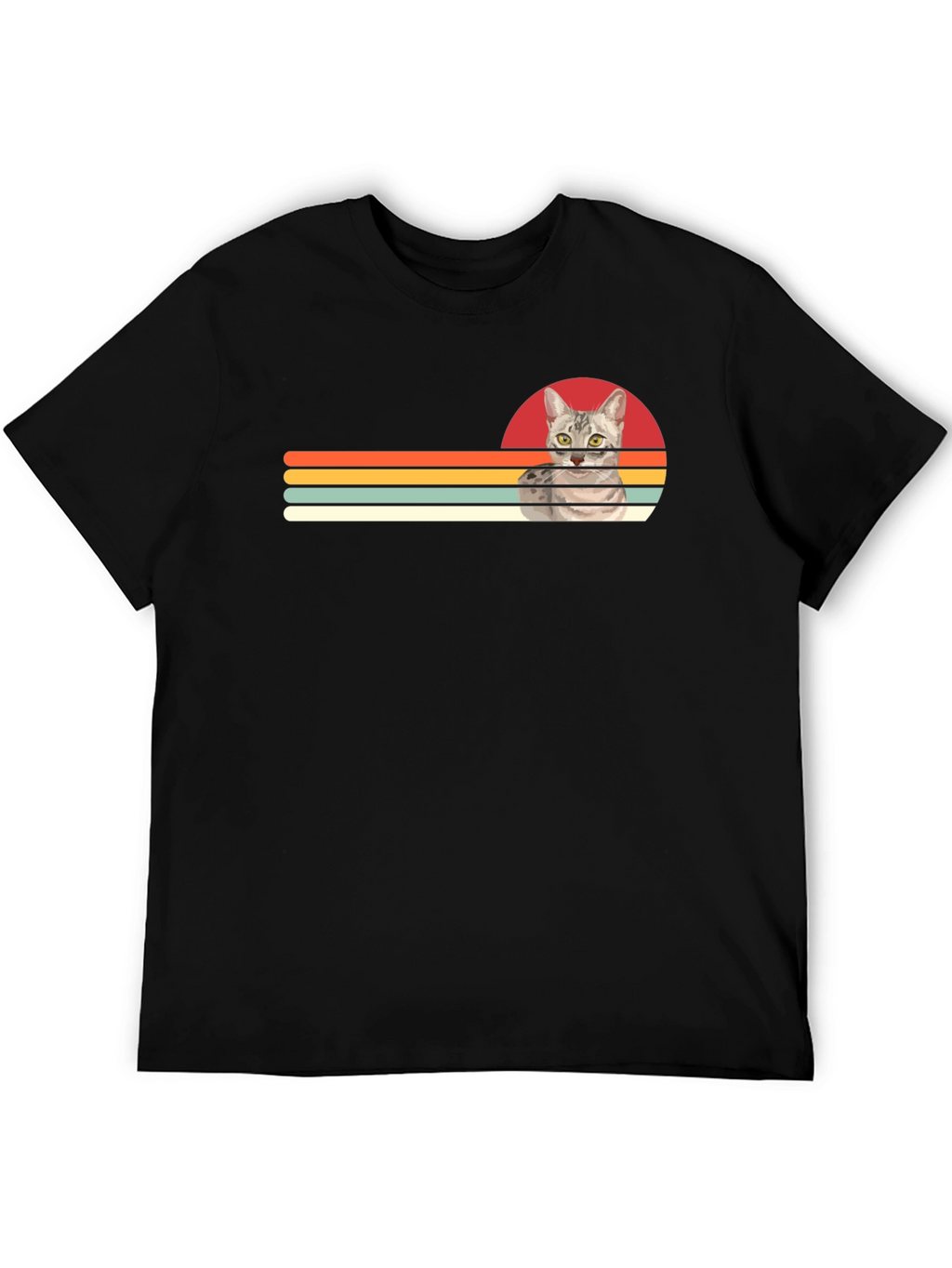 Retro Cat Graphic T-Shirt