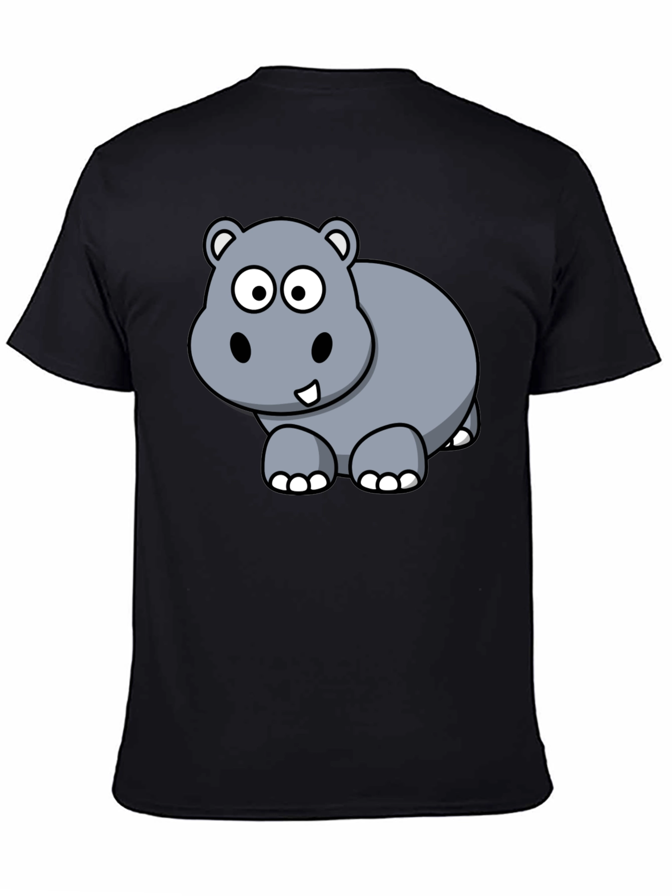 Cute Hippo Cartoon Graphic T-Shirt