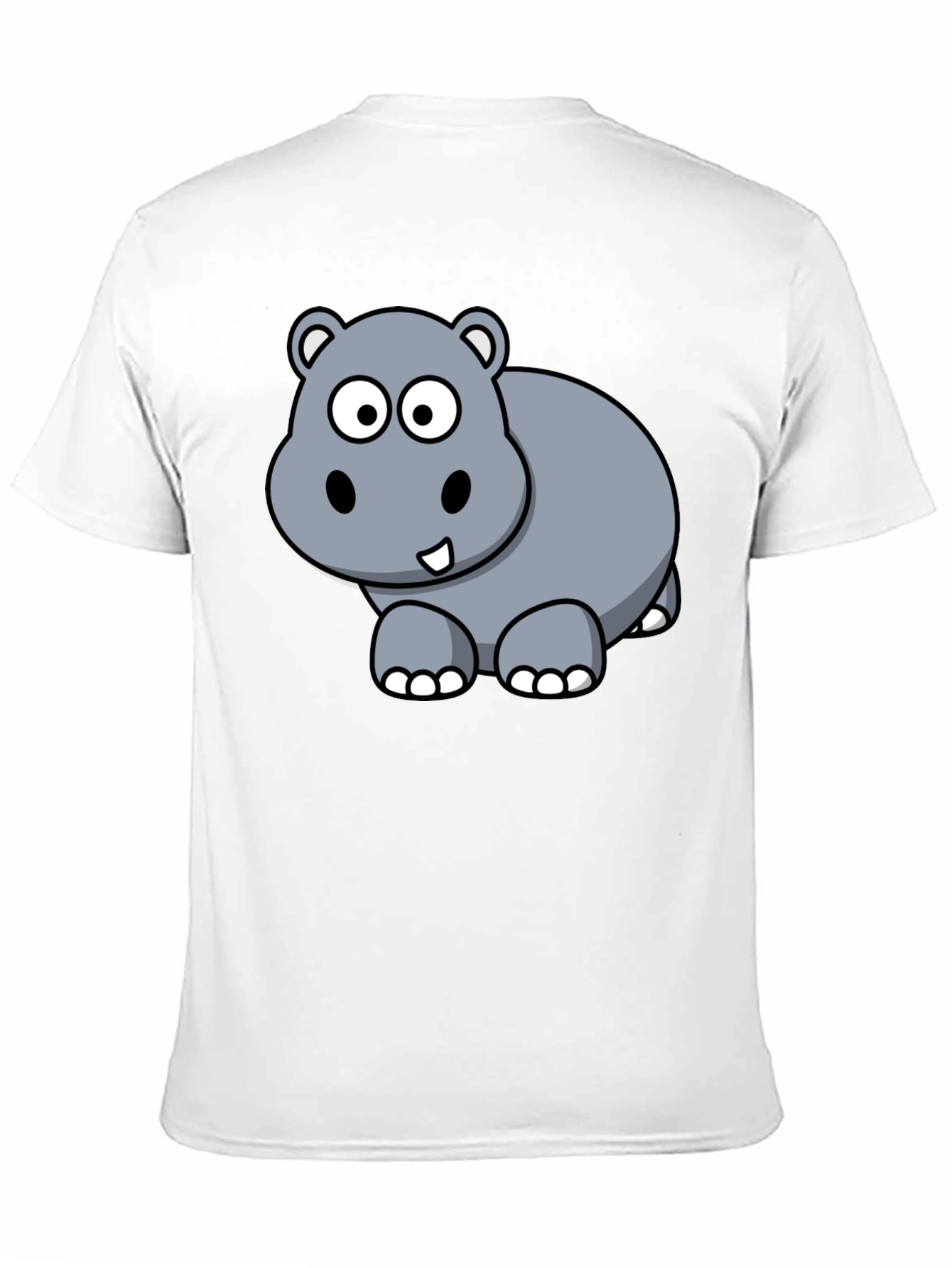 Cute Hippo Cartoon Graphic T-Shirt