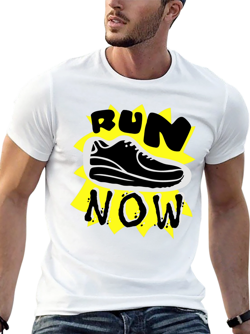 Run Now Graphic Tee - Stylish Activewear T-Shirt