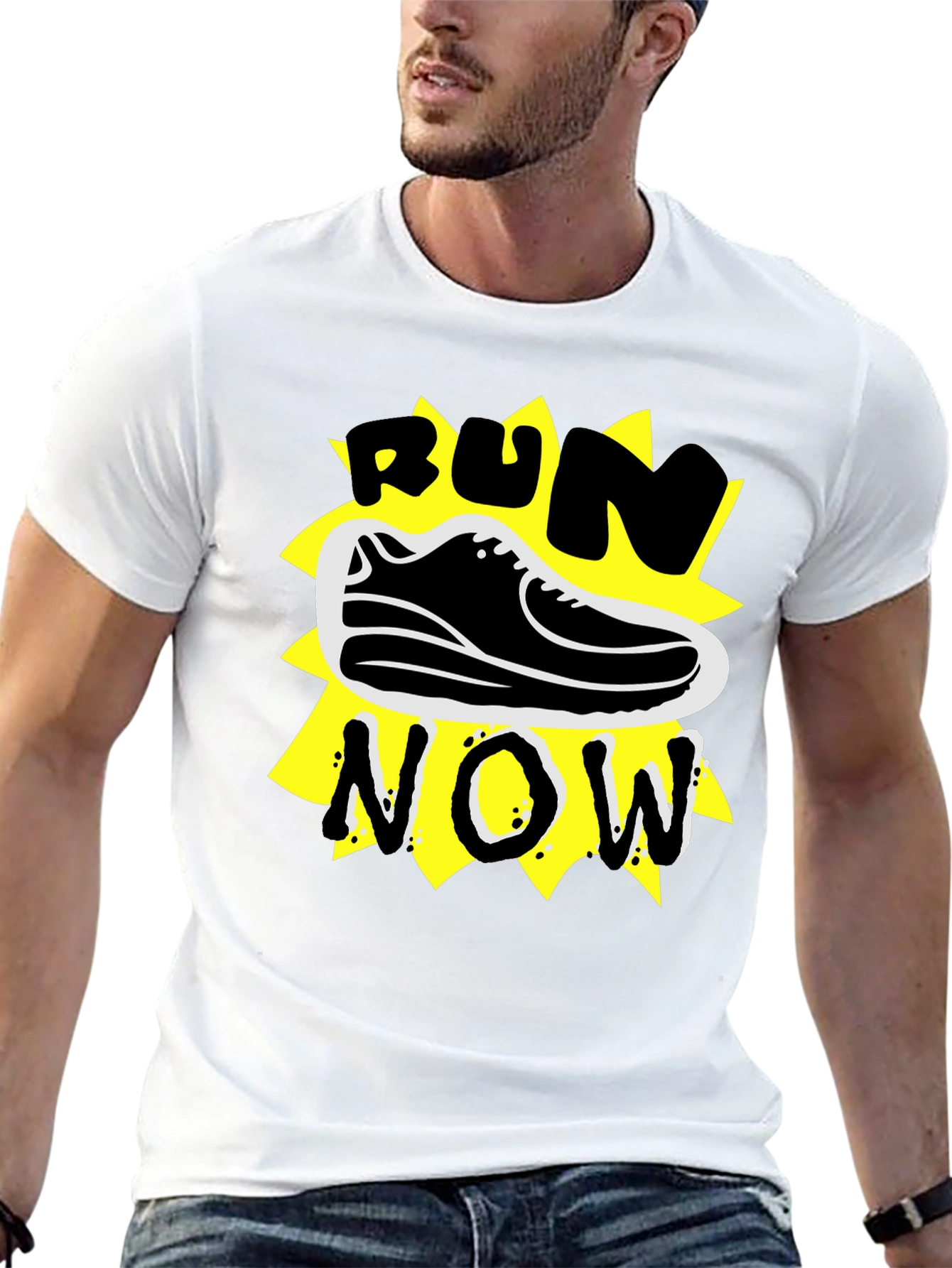 Run Now Graphic Tee - Stylish Activewear T-Shirt