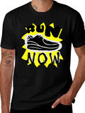 Run Now Graphic Tee - Stylish Activewear T-Shirt