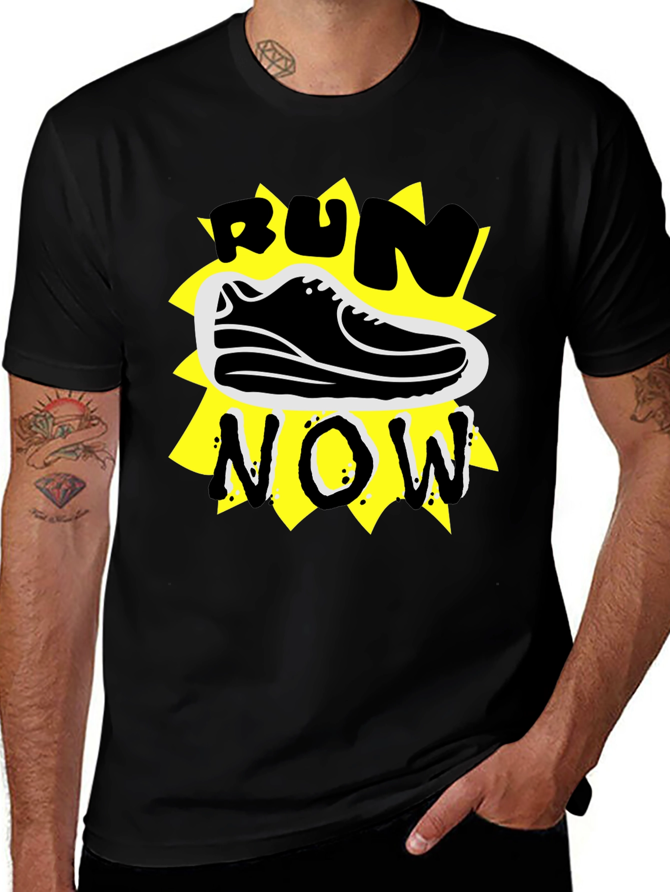 Run Now Graphic Tee - Stylish Activewear T-Shirt