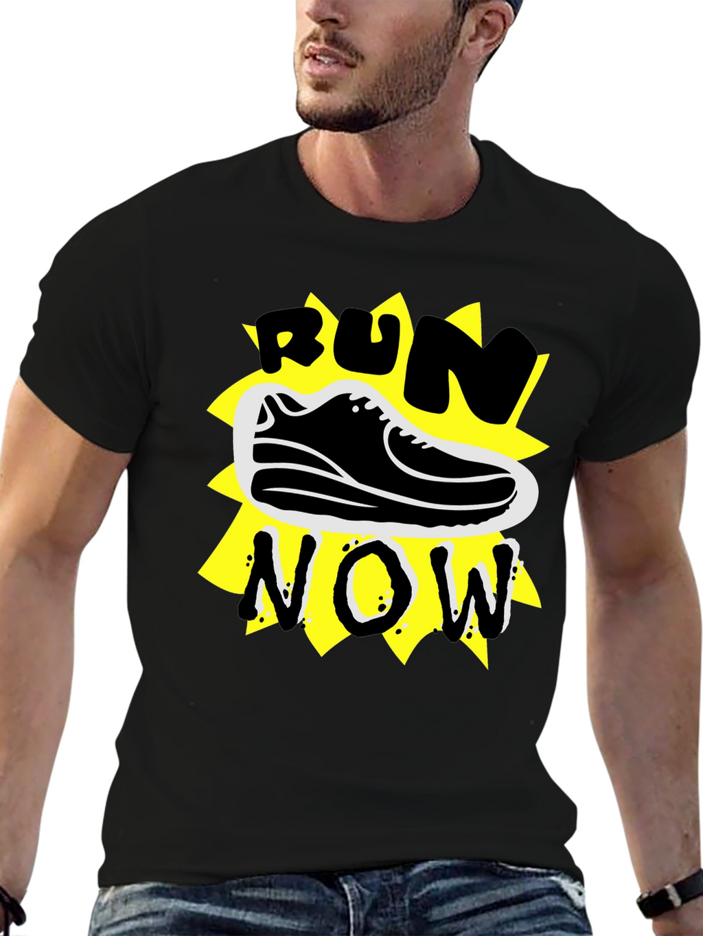 Run Now Graphic Tee - Stylish Activewear T-Shirt