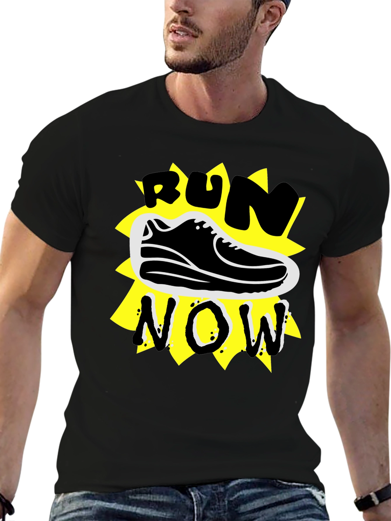 Run Now Graphic Tee - Stylish Activewear T-Shirt