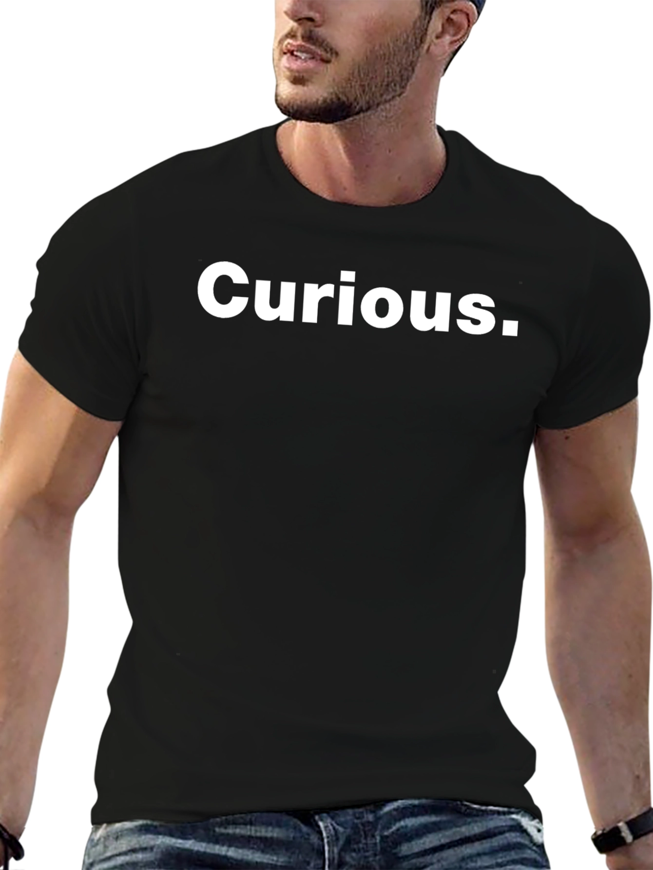 Curious Black T-Shirt