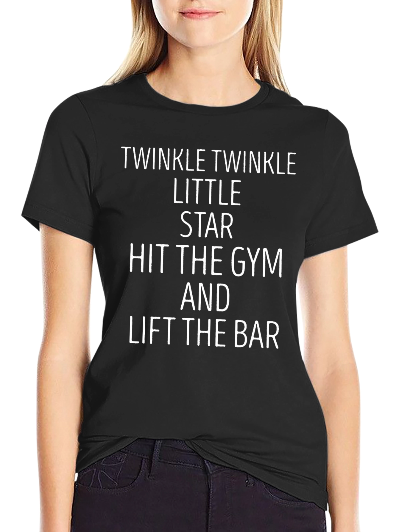 Twinkle Little Star Gym T-Shirt - Black