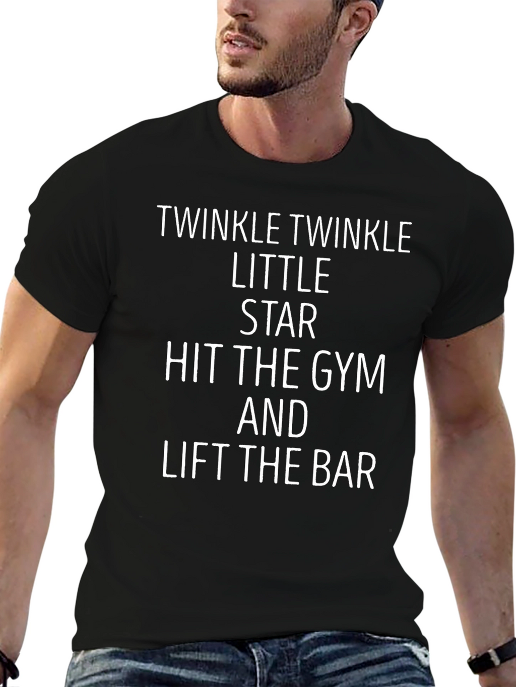 Twinkle Little Star Gym T-Shirt - Black