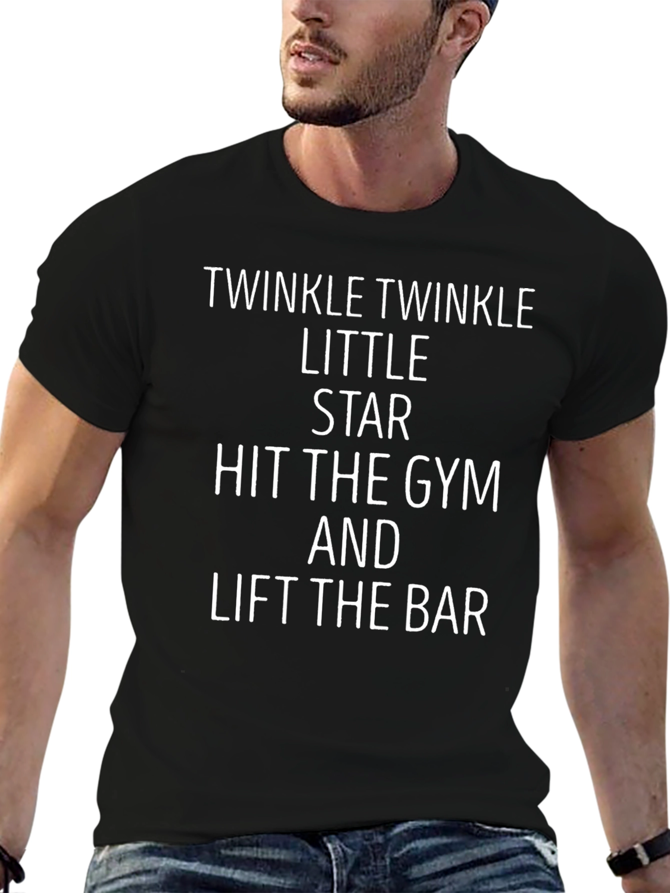 Twinkle Little Star Gym T-Shirt - Black