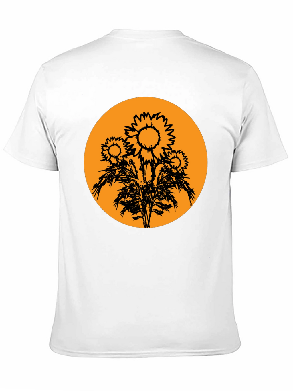 Sunflower Graphic Tee - Black Cotton T-Shirt