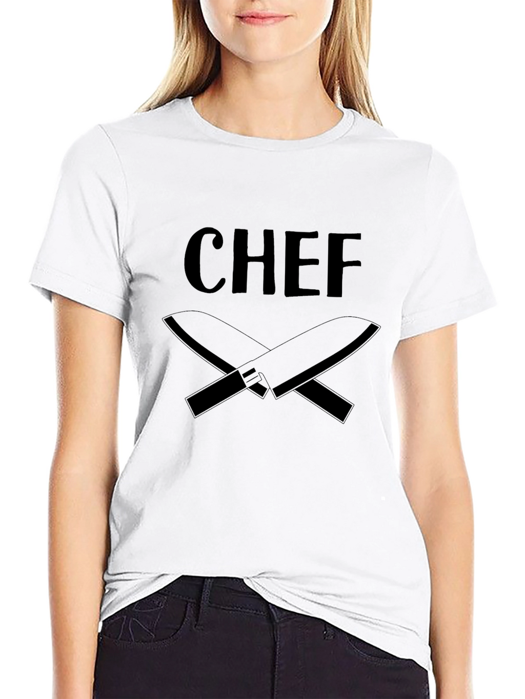 Chef T-Shirt - Culinary Crossed Knives Design