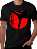 Taekwondo T-Shirt: Martial Arts Silhouette Design
