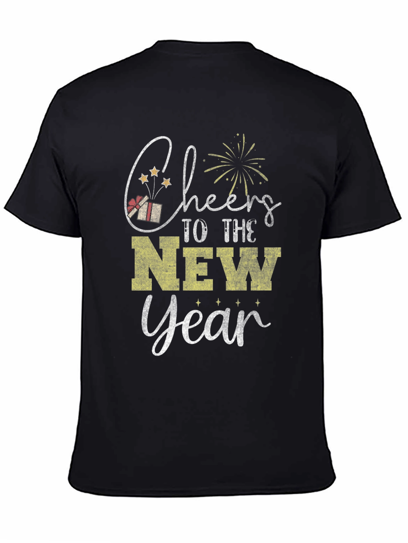 Cheers to the New Year T-Shirt - Black Holiday Tee