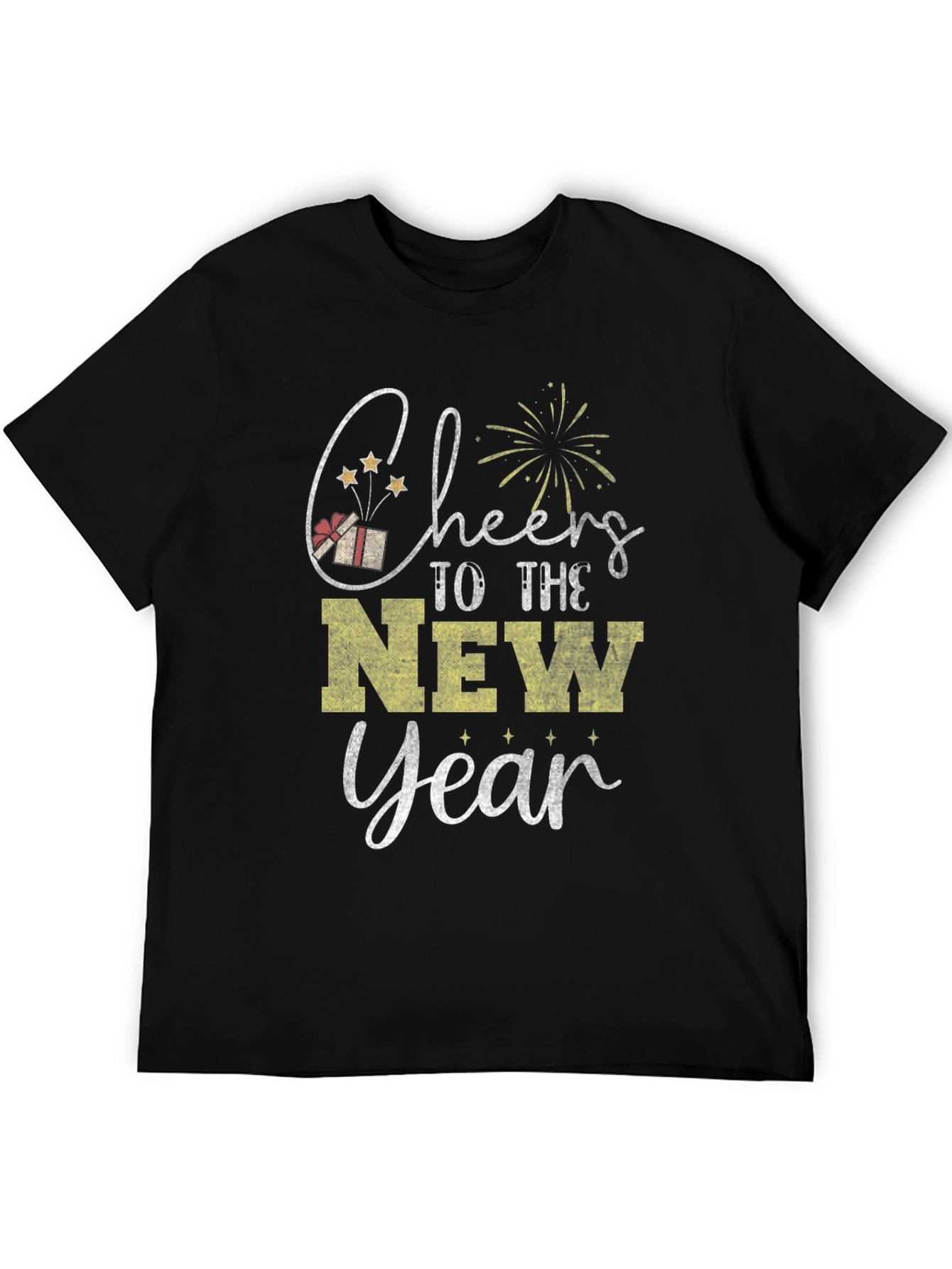 Cheers to the New Year T-Shirt - Black Holiday Tee