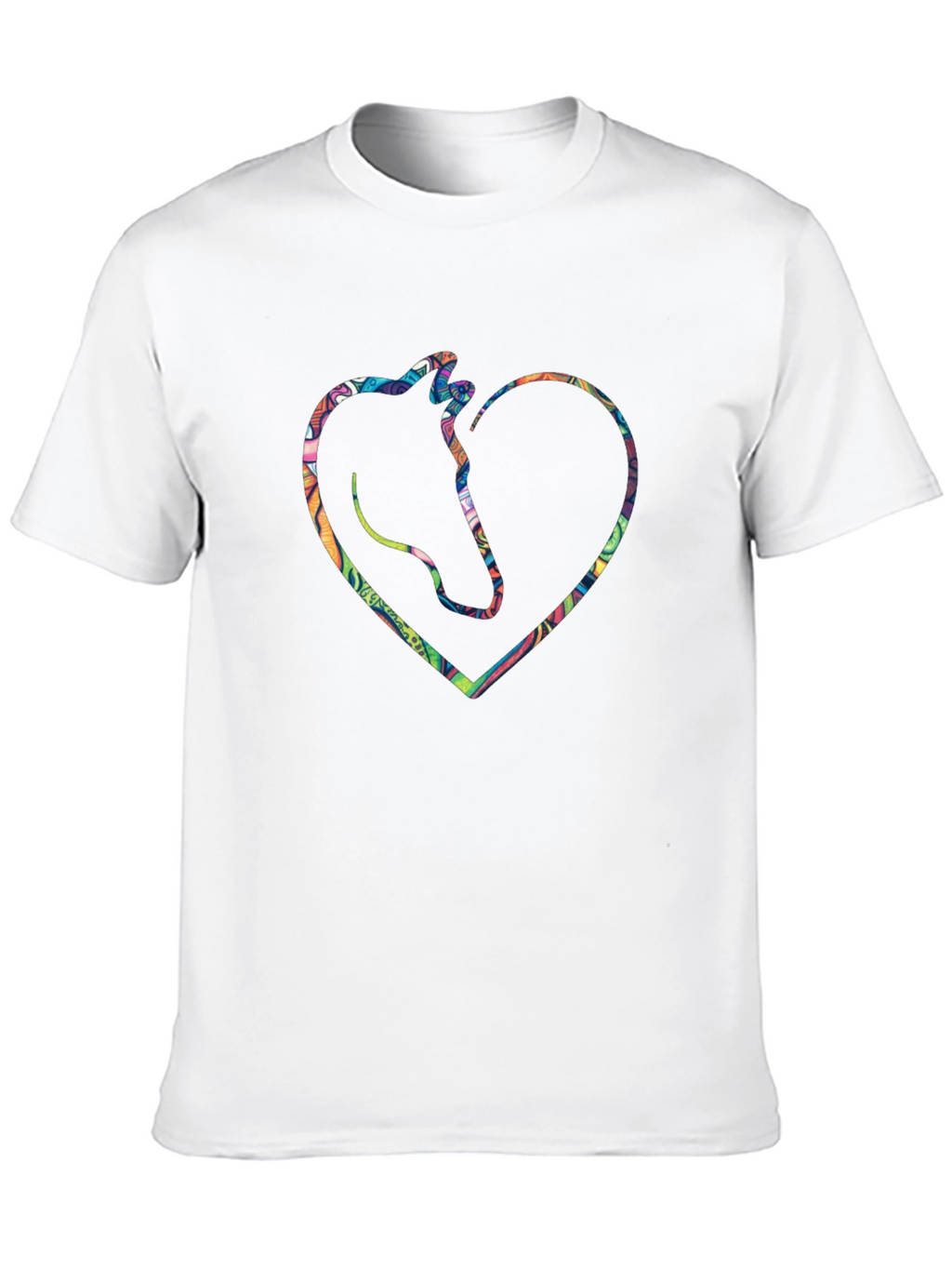Horse Heart Graphic Tee - Black