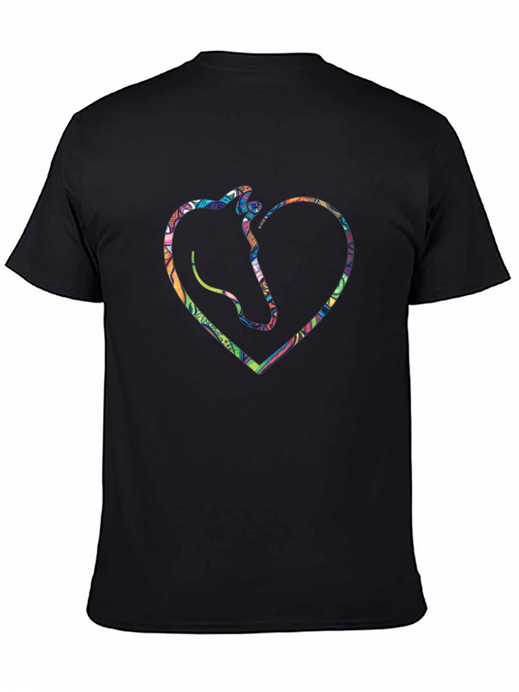 Horse Heart Graphic Tee - Black