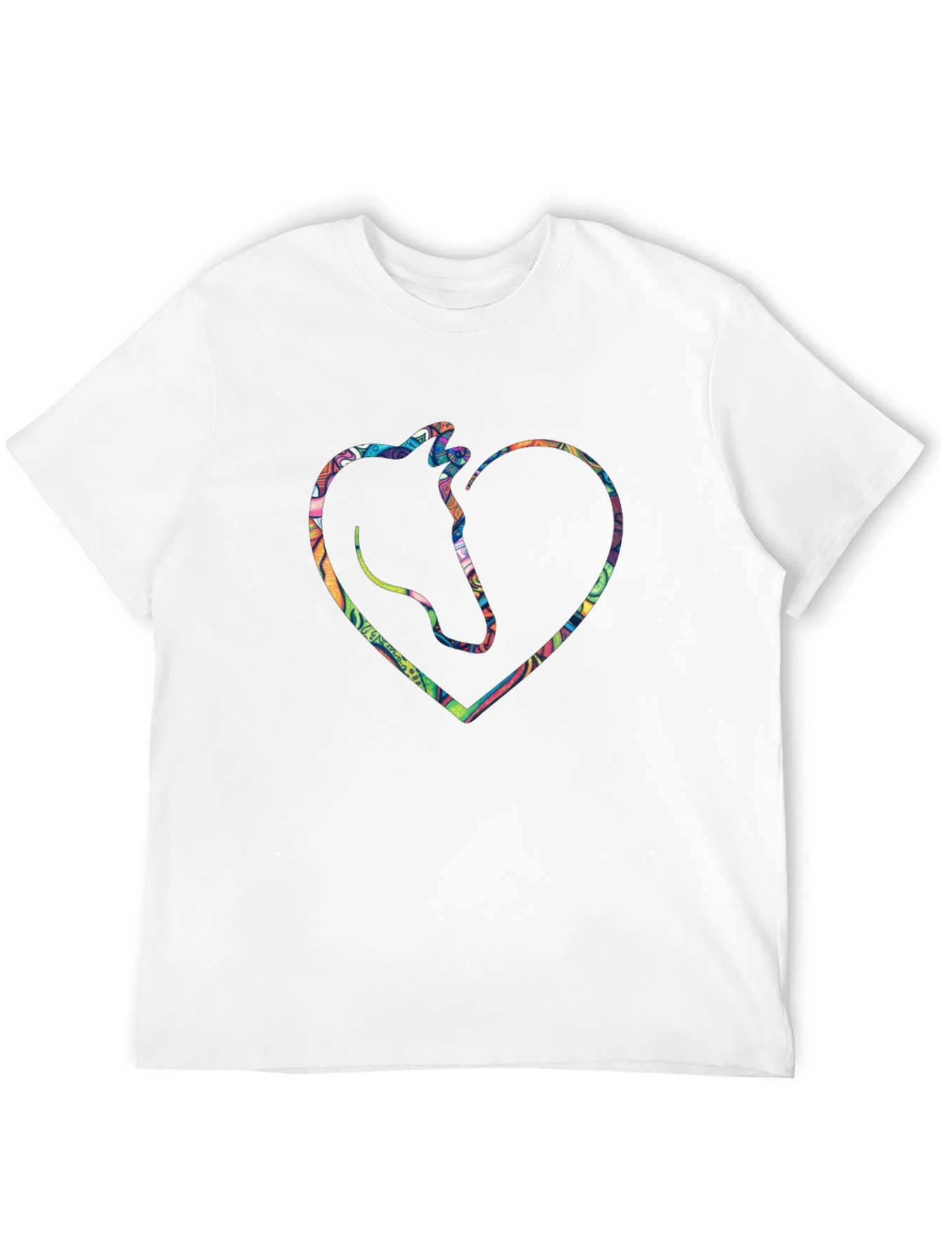 Horse Heart Graphic Tee - Black