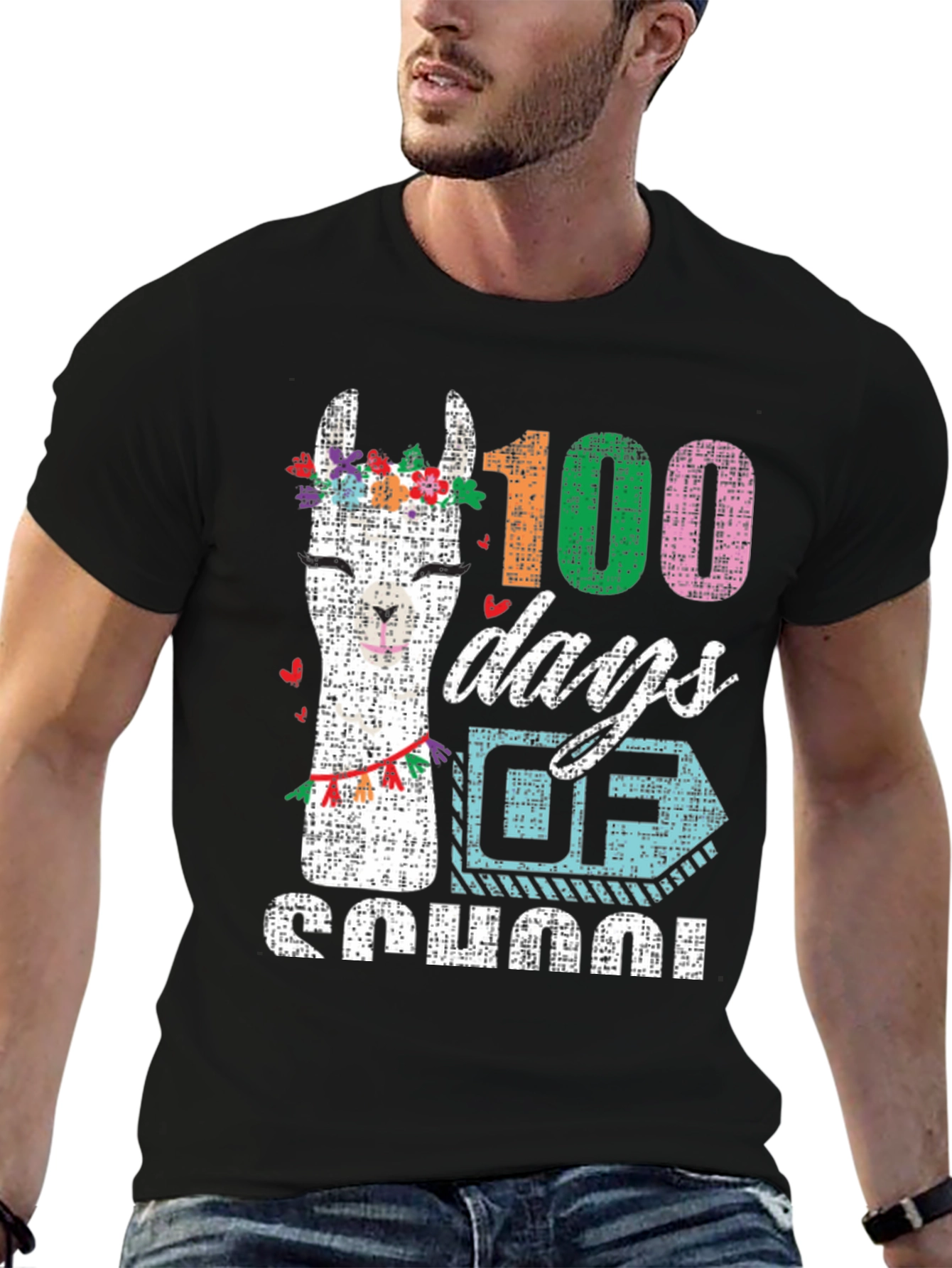 100 Days of School Llama T-Shirt
