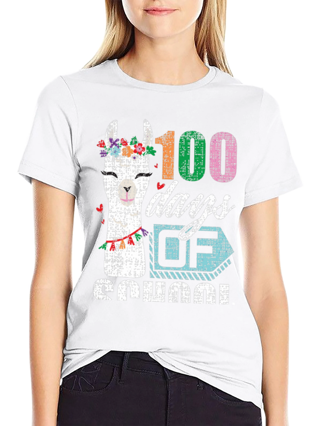 100 Days of School Llama T-Shirt