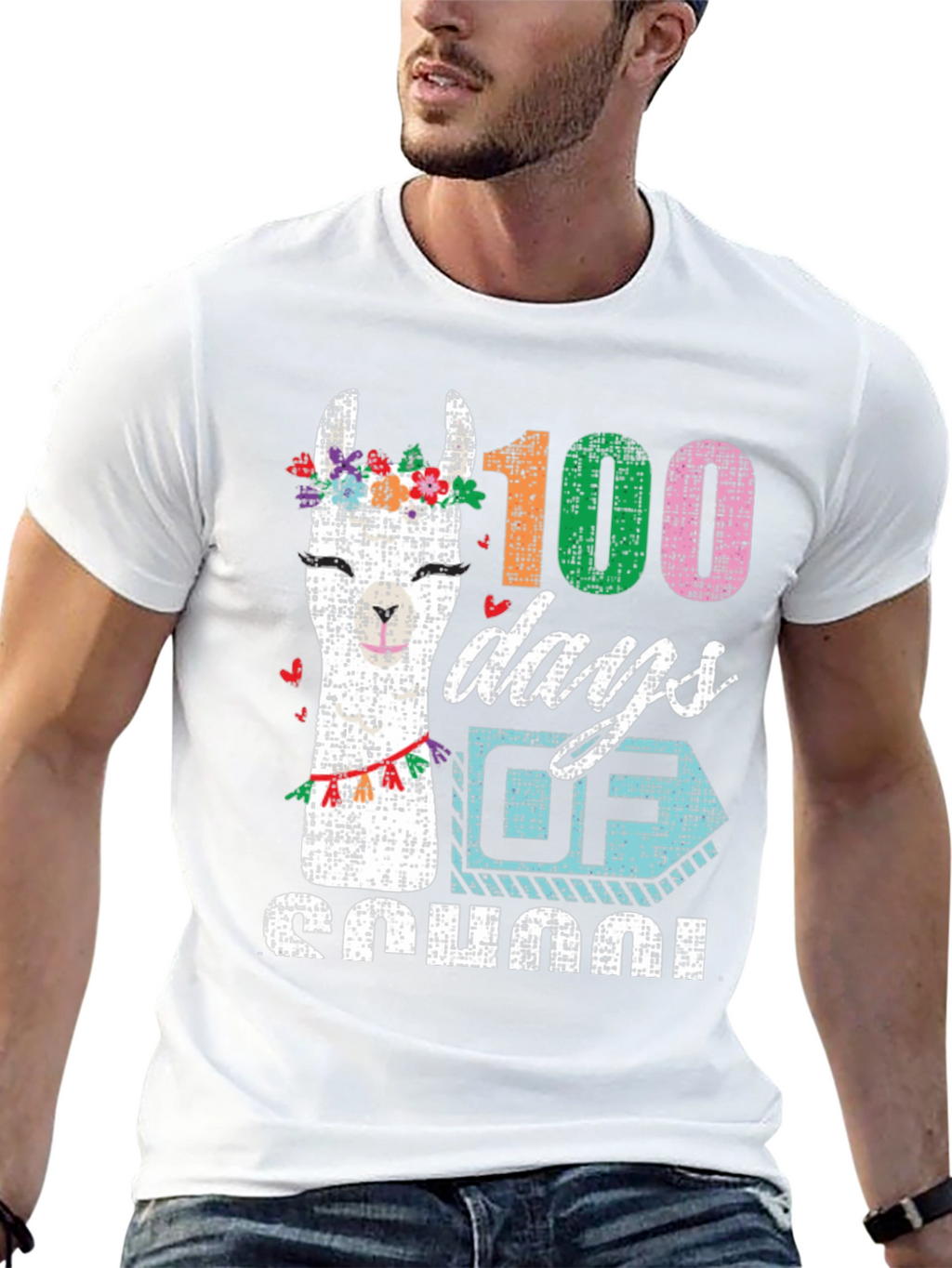100 Days of School Llama T-Shirt