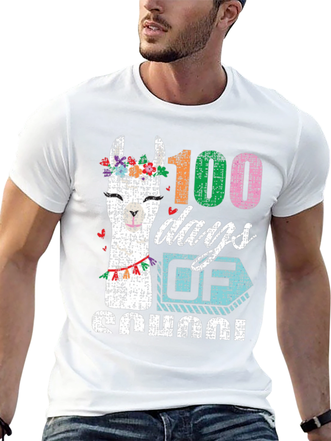 100 Days of School Llama T-Shirt